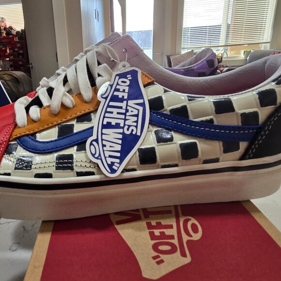 Vans Old Skool 36 DX Anaheim Factory Leather Checkerboard Shoes New SIZE 10 - Picture 2 of 14